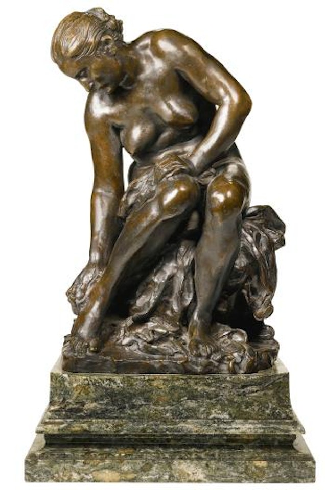 La Baigneuse S'essuyant Le Pied Droit (Bather Drying Her Right Foot) by Aime Jules Dalou