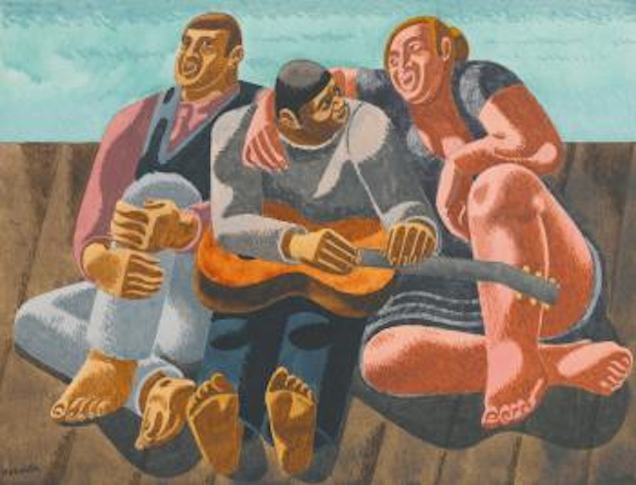 Three Singers (Study for Mediterranean Folk) by William Roberts