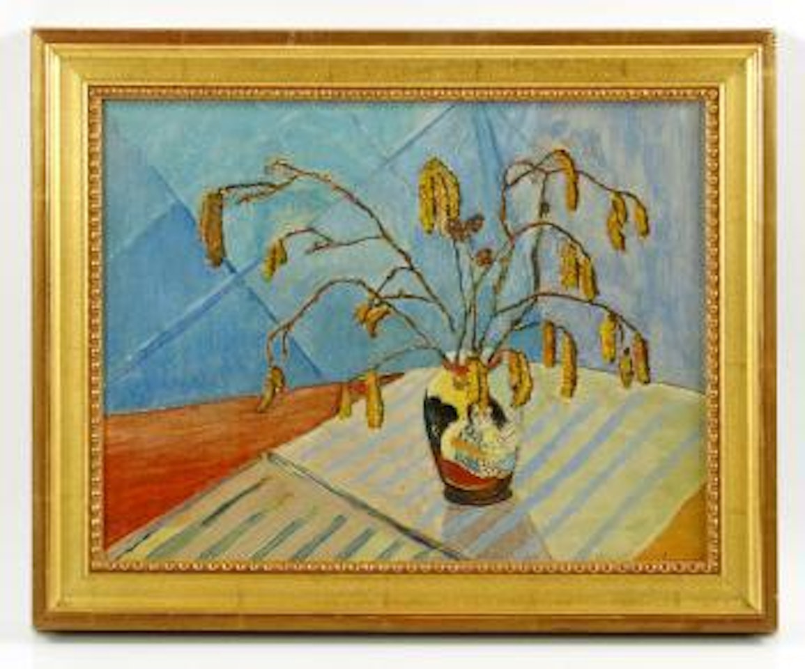Still life with plant in vase by Maurice Brianchon
