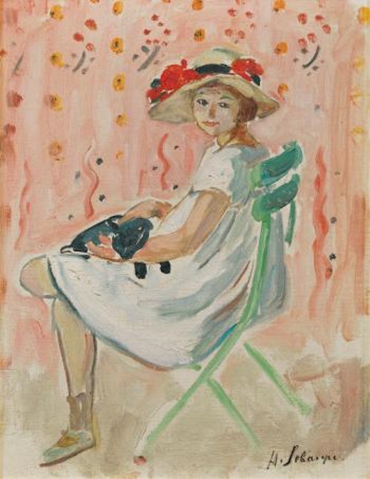 Fille au Chat by Henri Lebasque