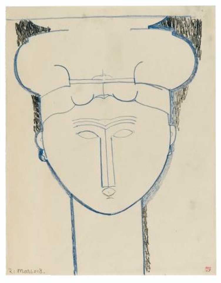 Tête De Cariatide by Amedeo Modigliani