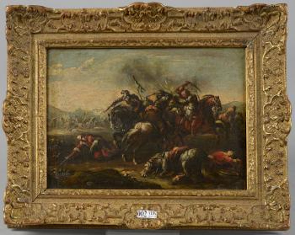 Scène de bataille entre chrétiens et Sarrasins by Francesco Giuseppe Casanova
