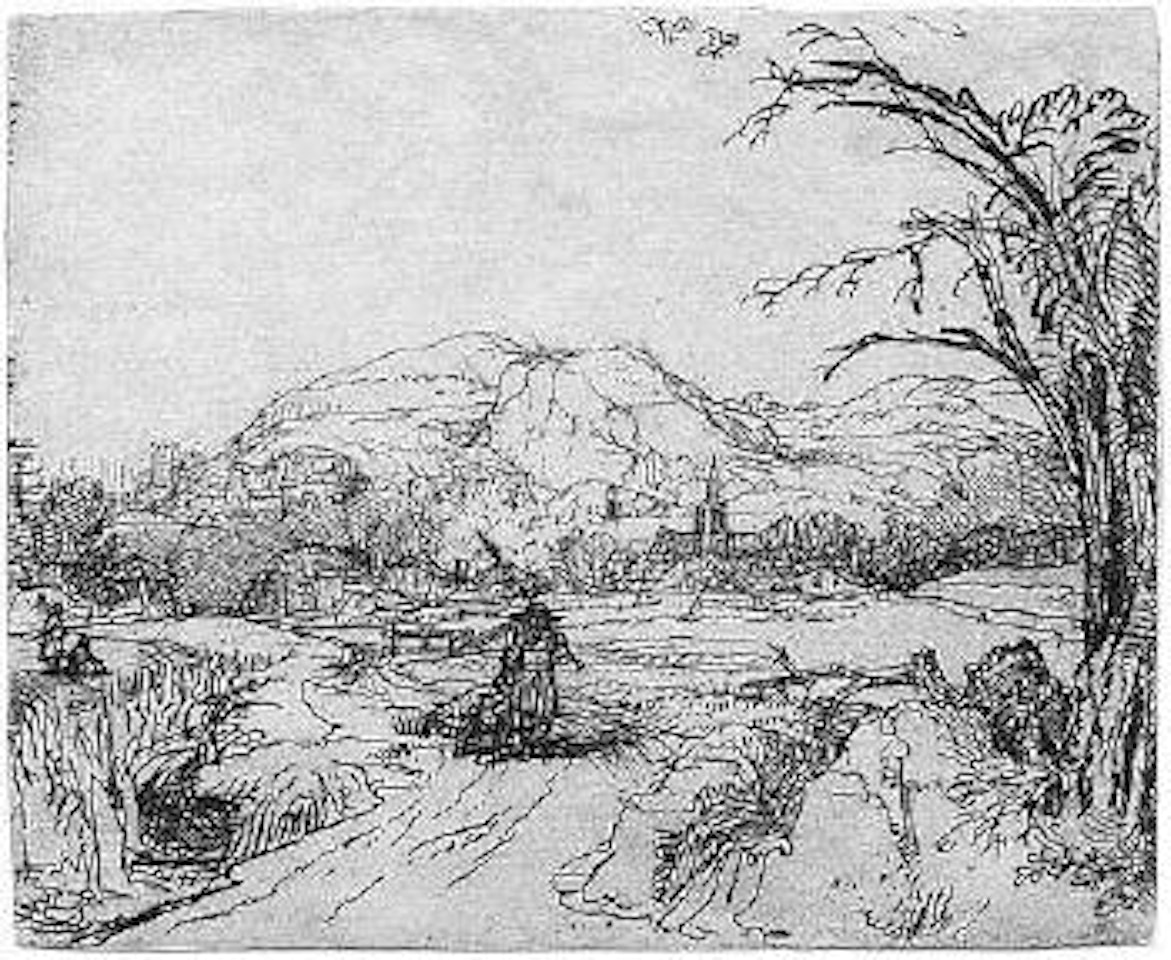Die Landschaft mit dem Jäger by Attributed to Rembrandt Harmensz van Rijn