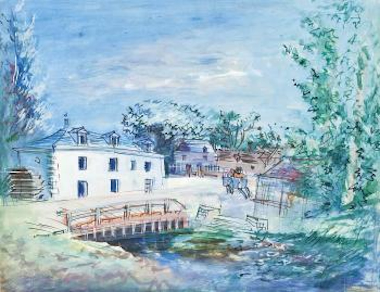 Le moulin à aubes de la Roche Berland by Jean Dufy