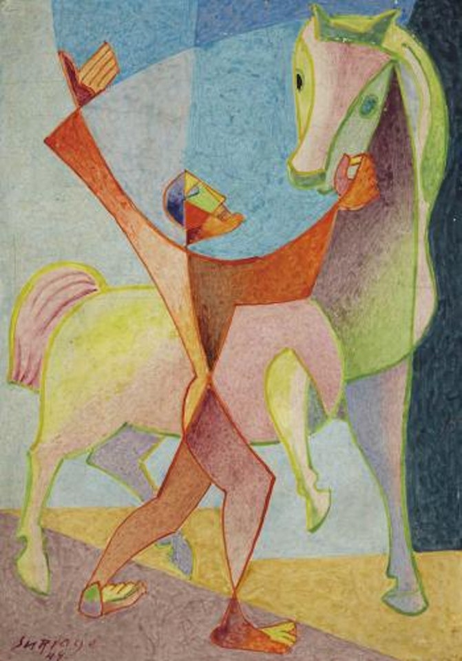 L'homme et le cheval by Leopold Survage