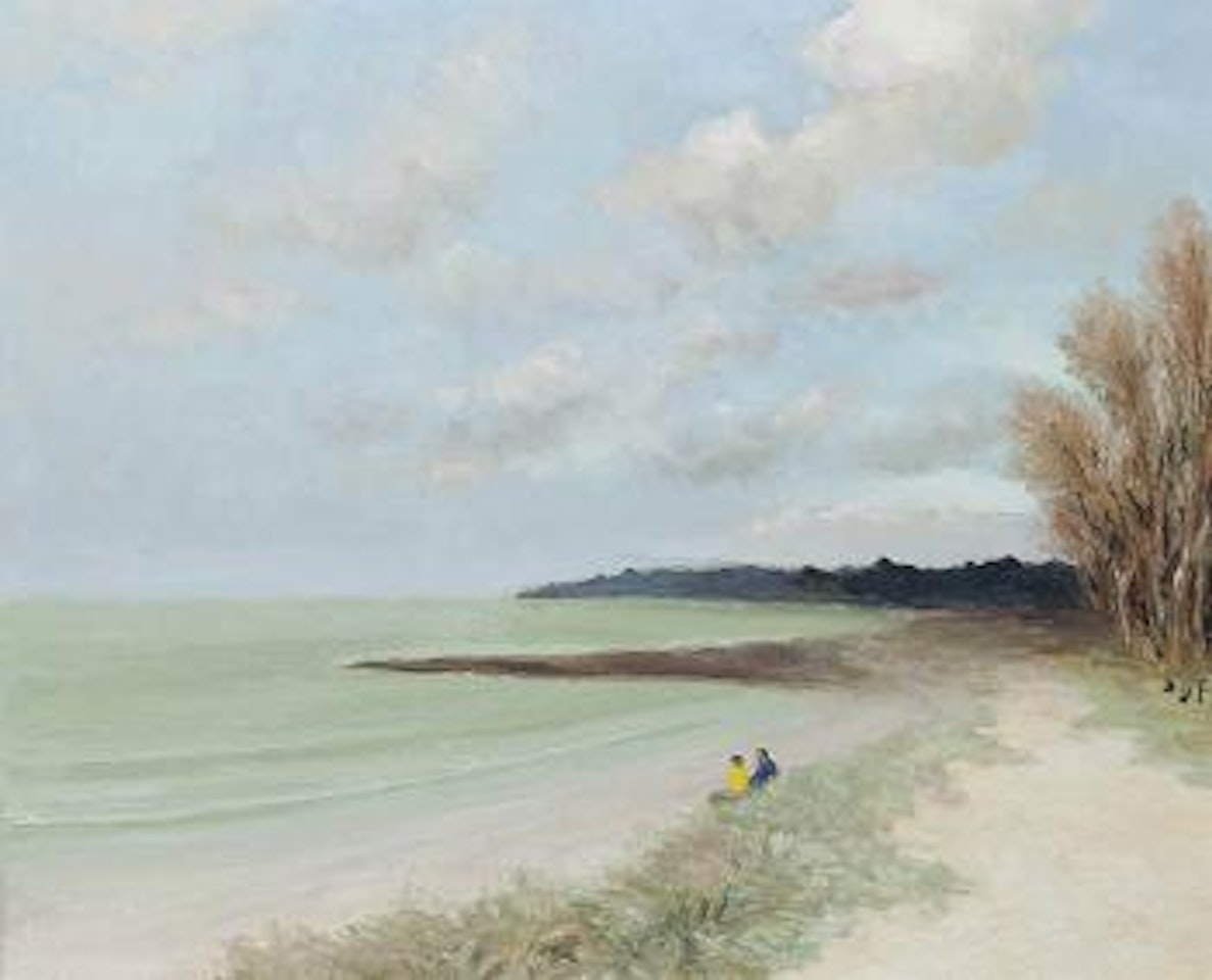 La plage à Carnac by Marcel Dyf
