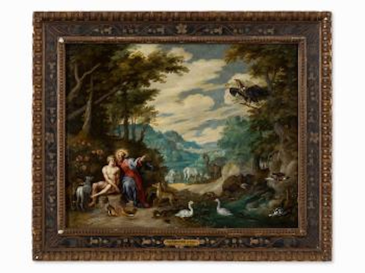 God creates Adam in Paradise by Jan Brueghel the Younger
