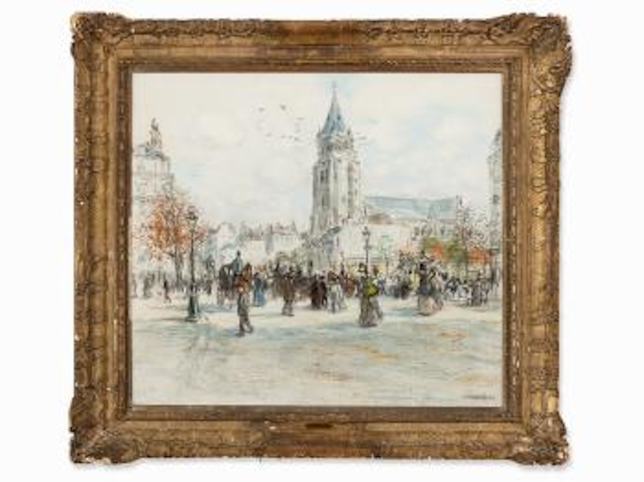 Saint-germain De Prés by Jean Francois Raffaelli