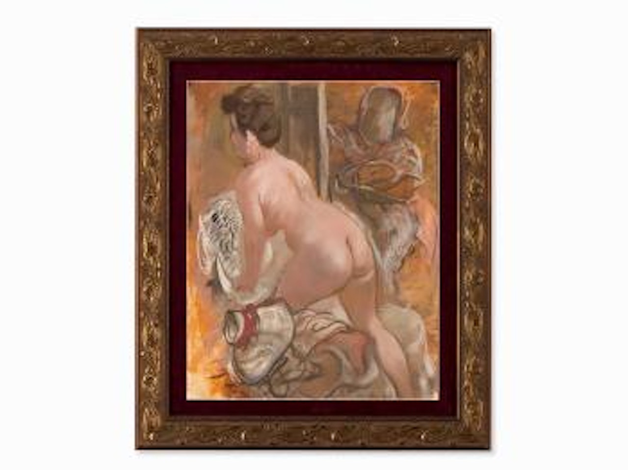 Artist With Nude Model by George Grosz