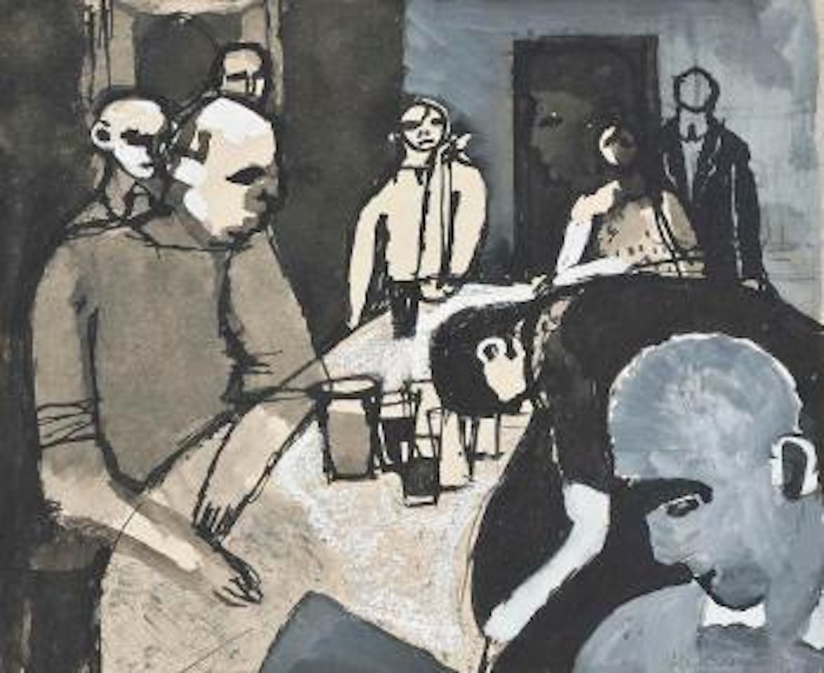 Figures in a Bar by Keith Vaughan