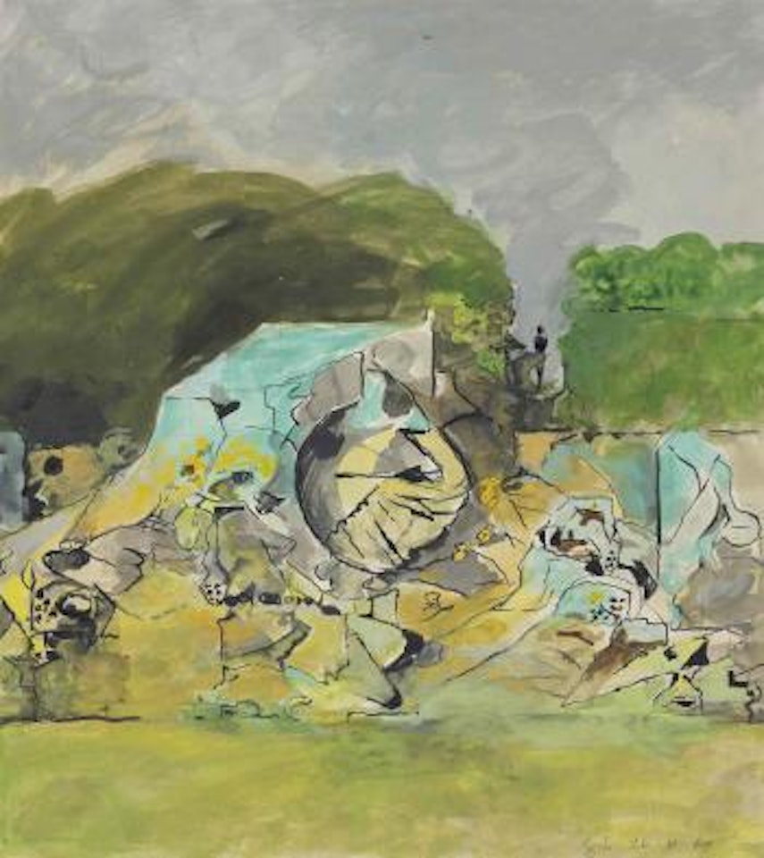 Study, Landscape with Rocks and Figure by Graham Sutherland