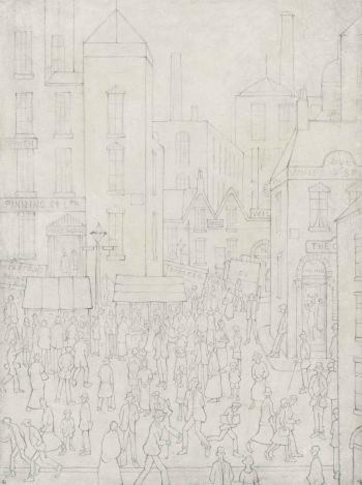 Street Market by Laurence Stephen Lowry