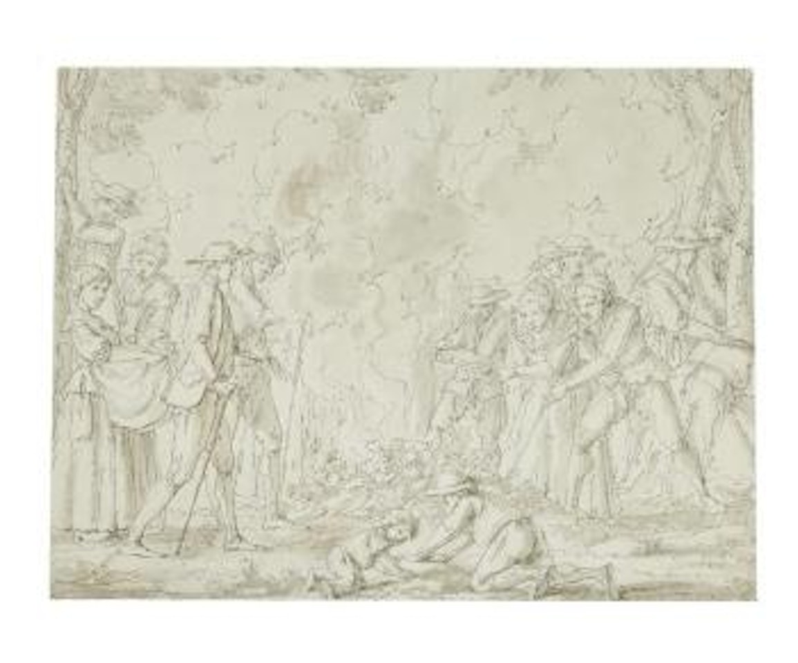 Le feu avec les sarments by Louis-Félix de la Rue