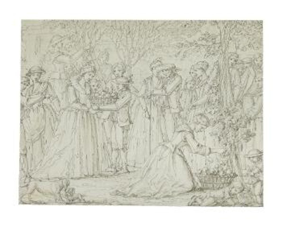 La cueillette des fruits by Louis-Félix de la Rue