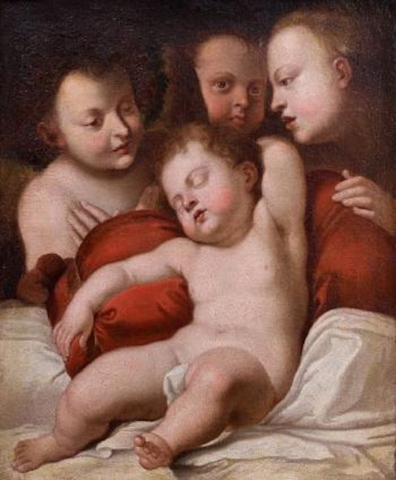 Le Christ adoré par les anges by Annibale Carracci