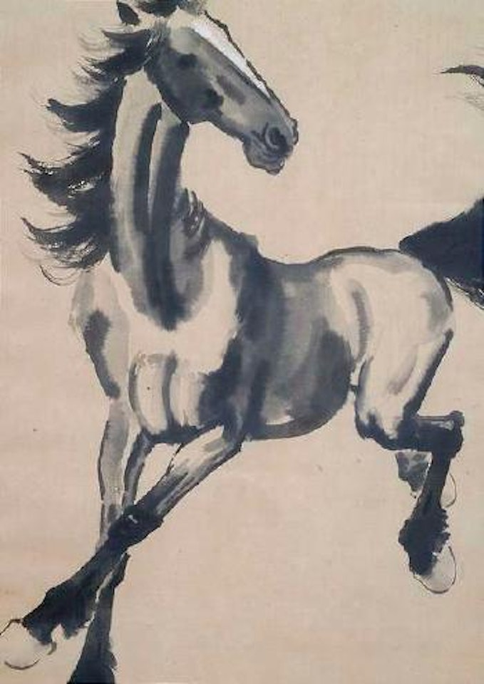 Galoppierendes Pferd Von Der Seite by Xu Beihong