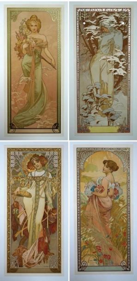 Quatre Saisons by Alphonse Mucha