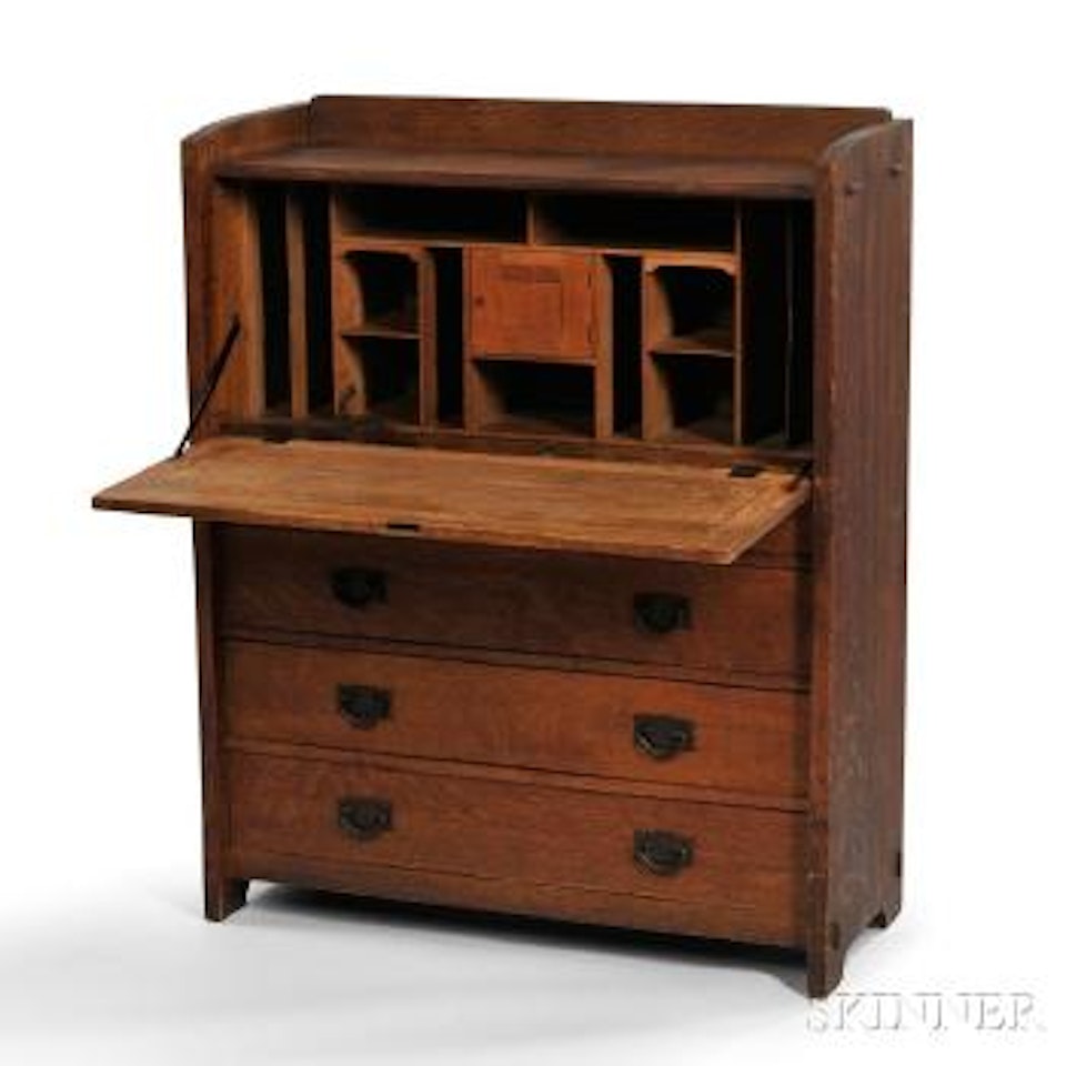 Drop-front Desk by Gustav Stickley