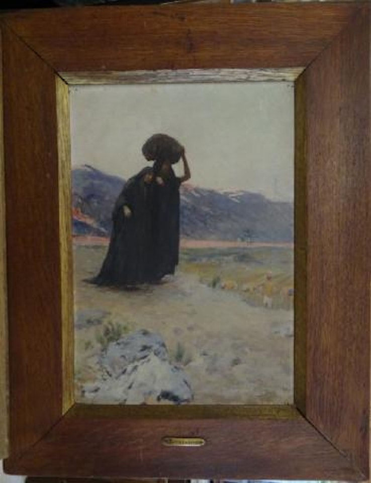 Deux femmes au bord de l'oued by Georges Antoine Rochegrosse