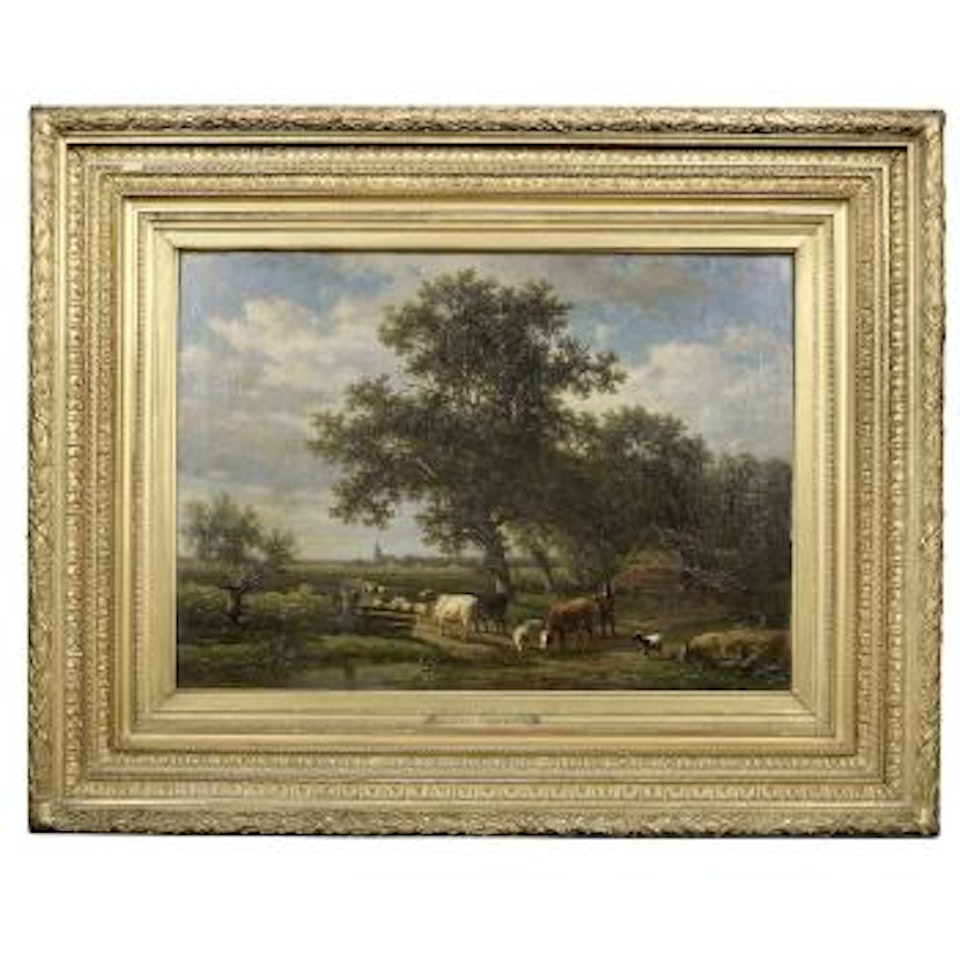 Going to Pasture by Alexander Joseph Daiwaille by Eugène Joseph Verboeckhoven
