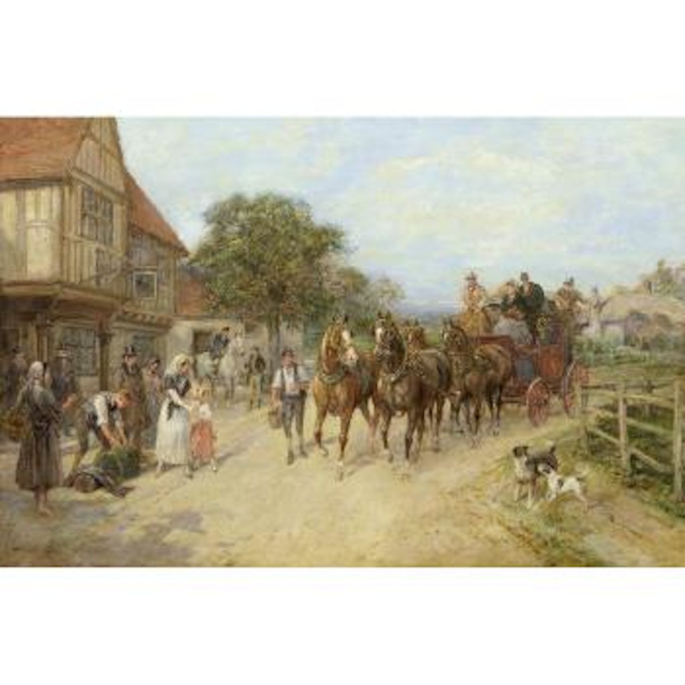 Arrival of the Coach by Heywood Hardy