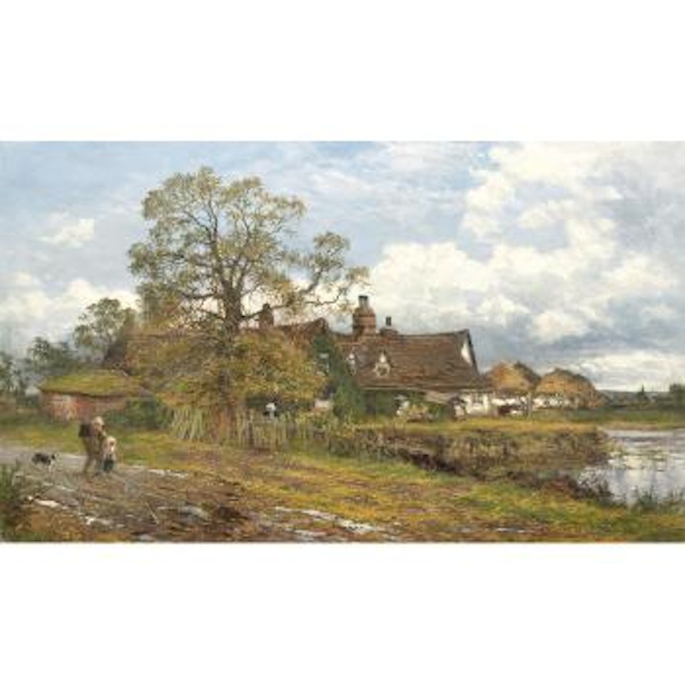 An old Worcester farm, an October day after rain by Benjamin Williams Leader