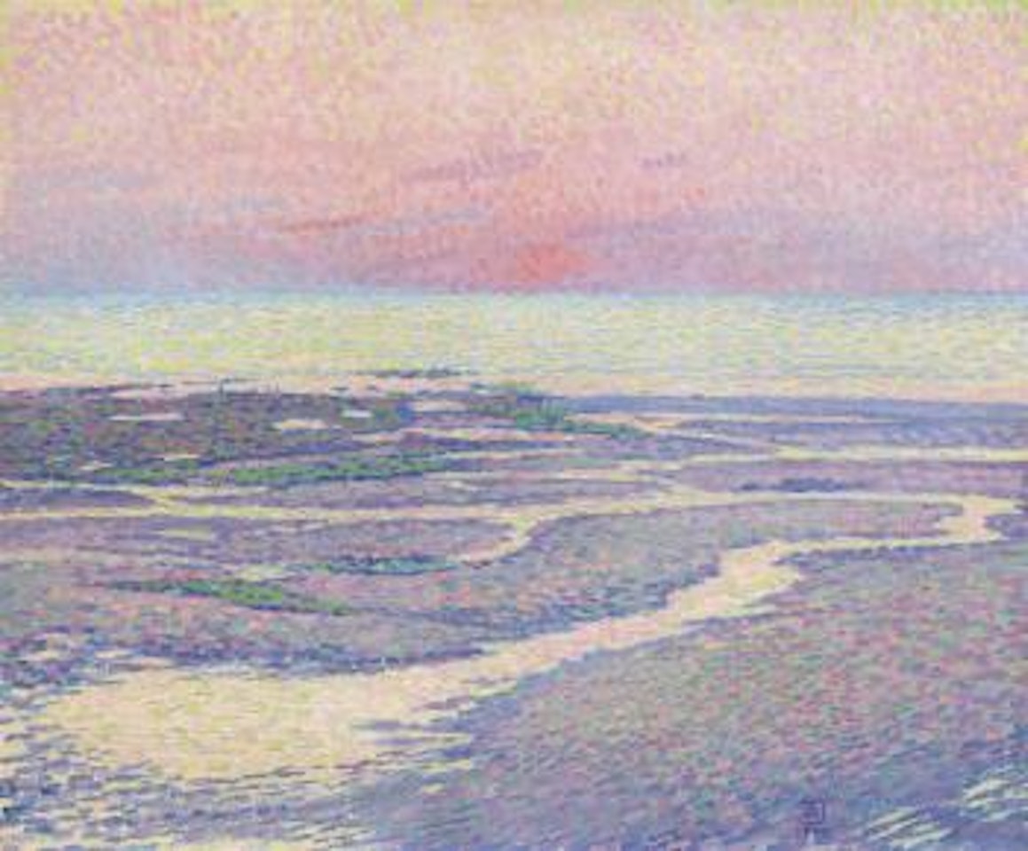 Plage à marée basse, soir by Theo van Rysselberghe
