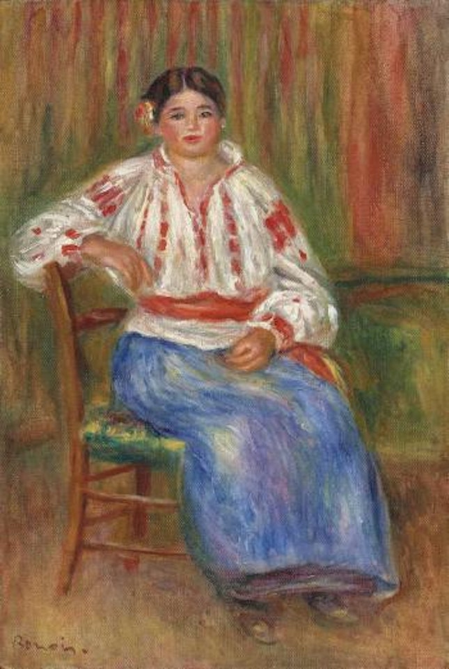 Jeune roumaine assise by Pierre-Auguste Renoir