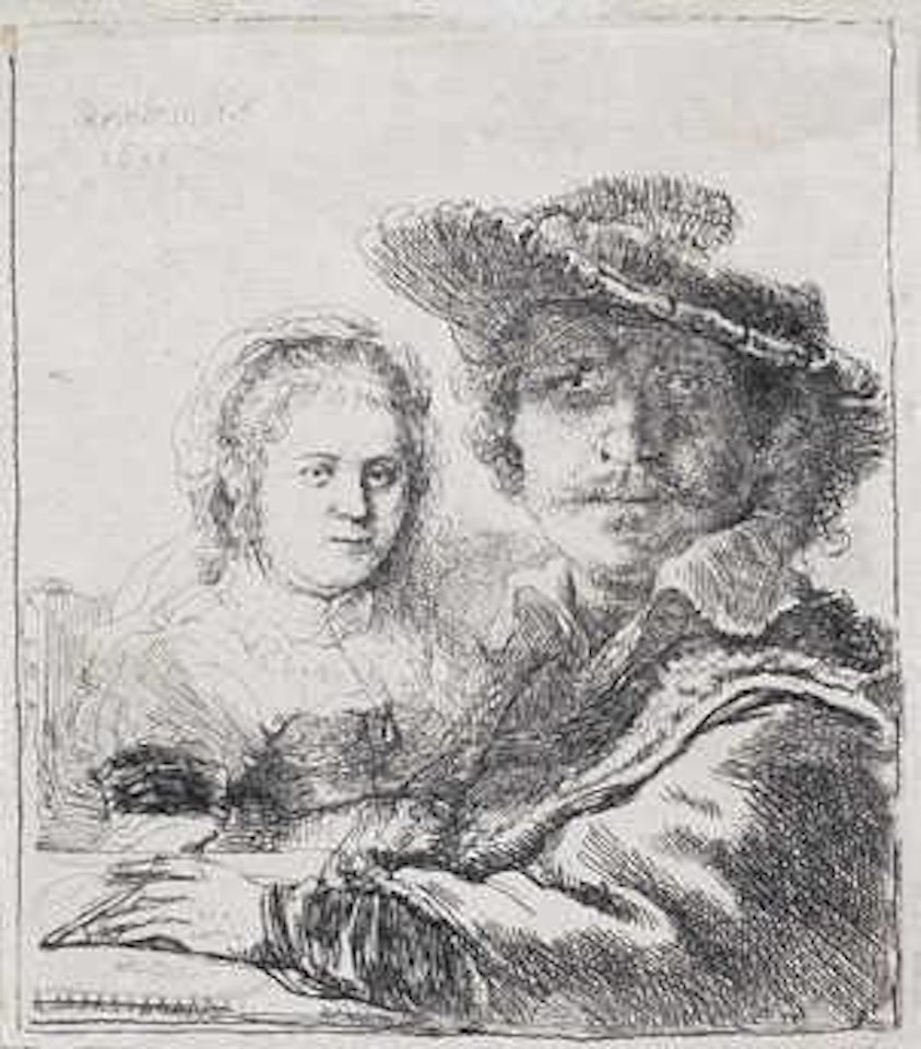 Rembrandt et sa femme by Attributed to Rembrandt Harmensz van Rijn