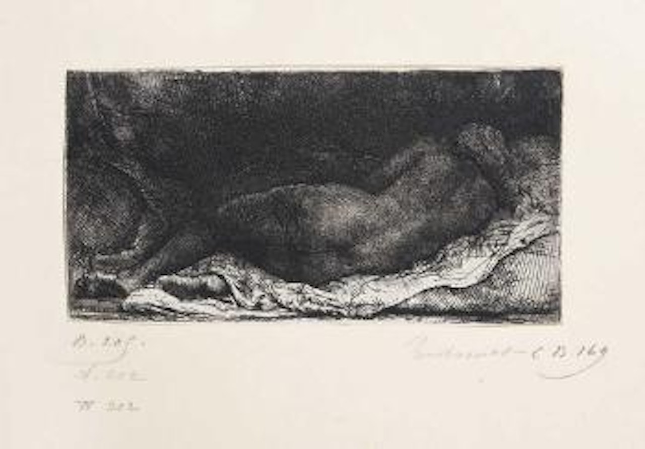 Négresse couchée by Attributed to Rembrandt Harmensz van Rijn
