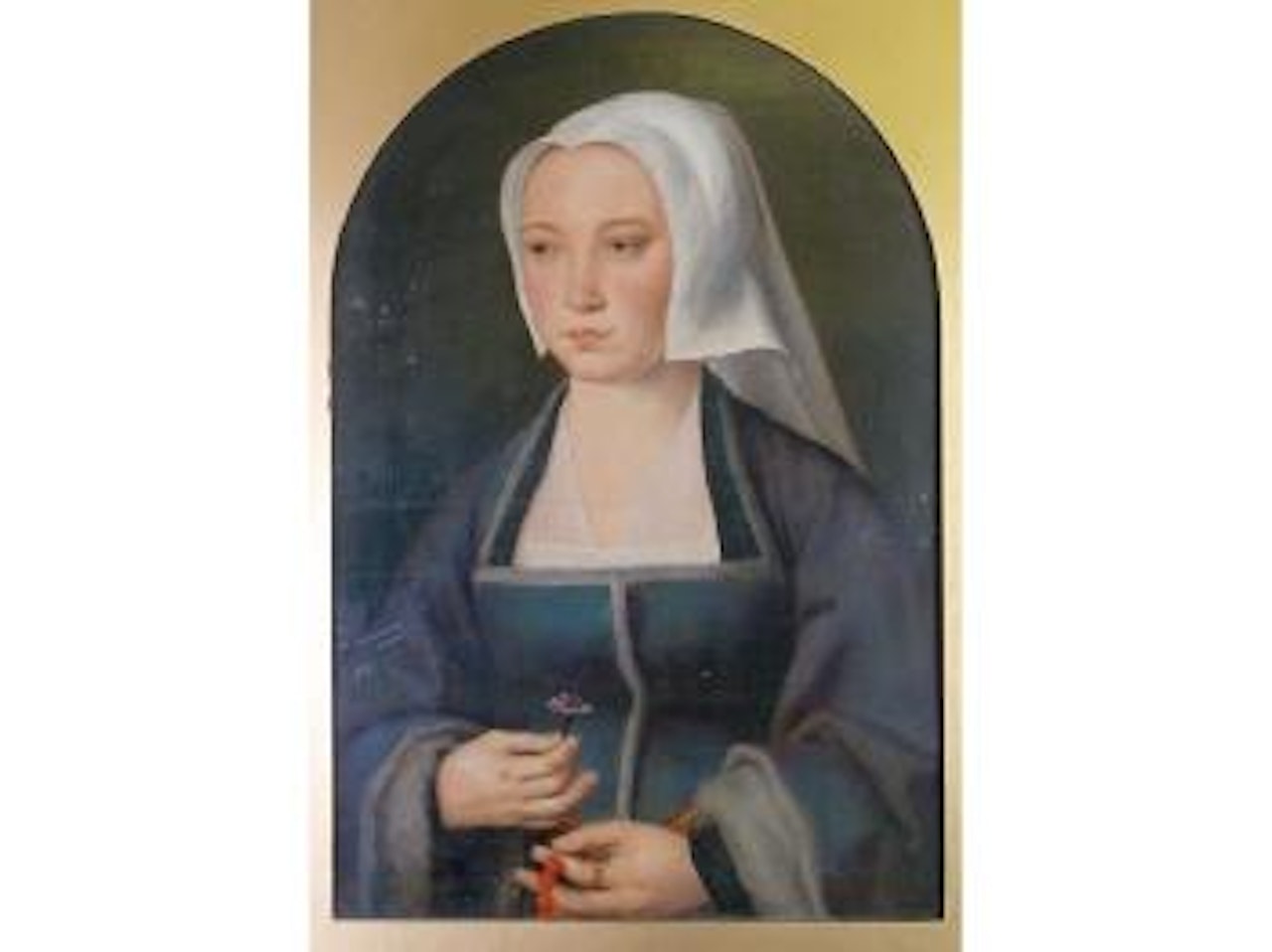 Portrait of Margetha Boghe, Antwerp wife of Joris Vezeleer by Joos van Cleve by Netherlandish School