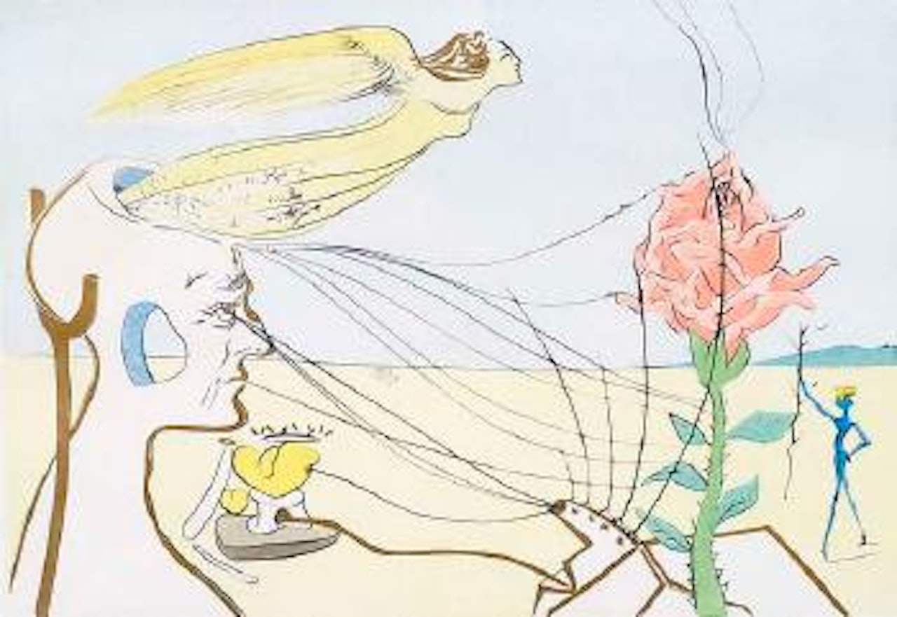 La Rose (Dream) by Salvador Dali