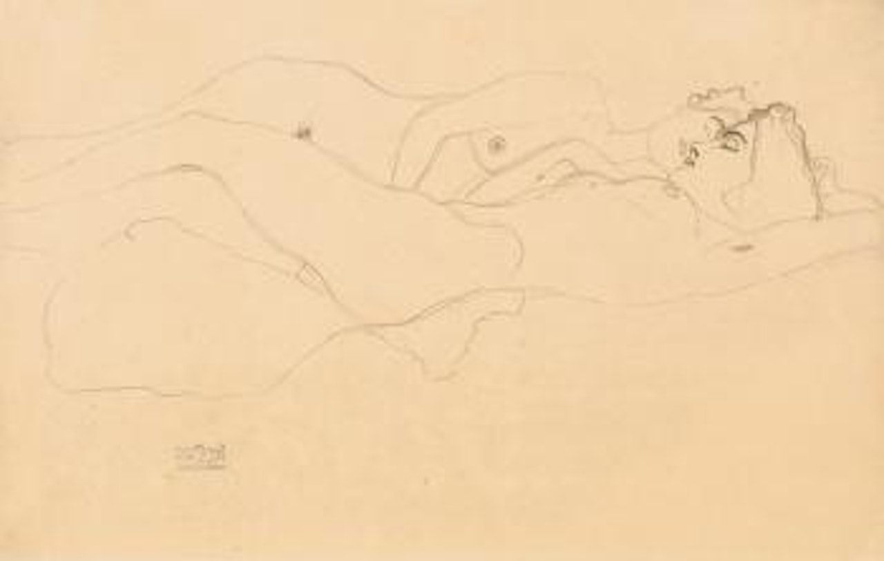 Zwei Akte (Two Nudes) by Gustav Klimt