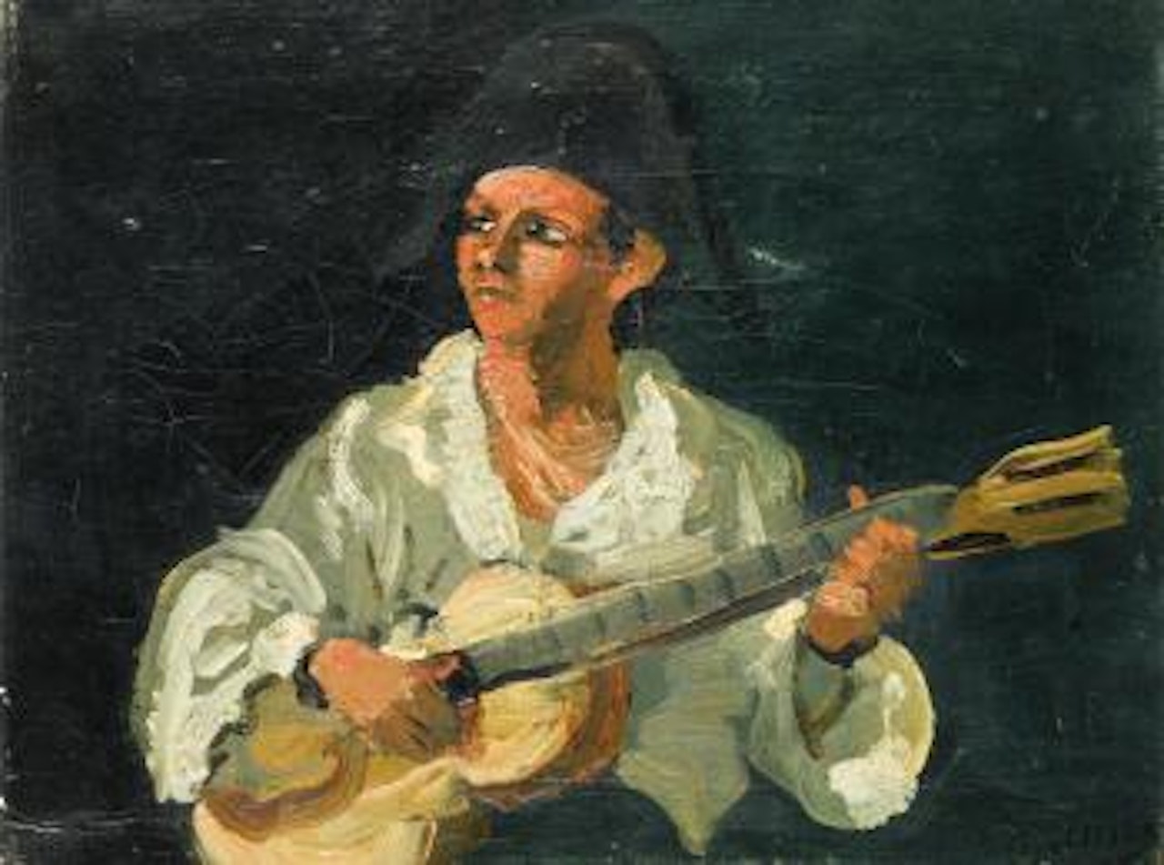 Buste D'arlequin À La Guitare by Andre Derain