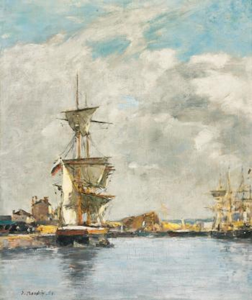 Deauville, Le Bassin by Eugène Boudin