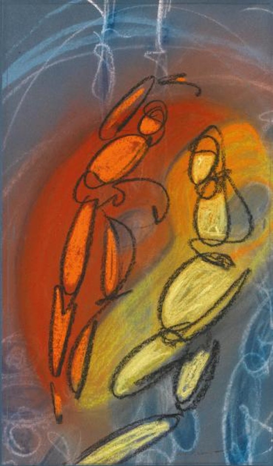Dancers under the starry sky by Max Ernst