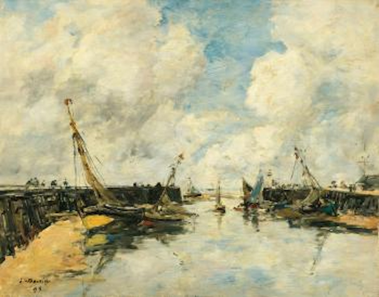 Trouville. Les Jetées. Marée Basse by Eugène Boudin