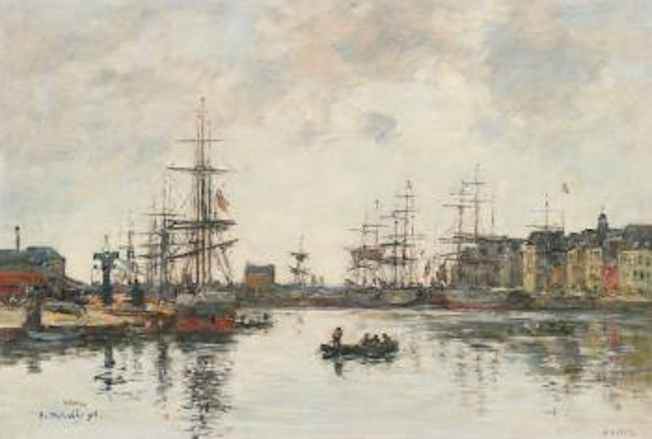 Le Havre. Le Bassin De La Barre by Eugène Boudin