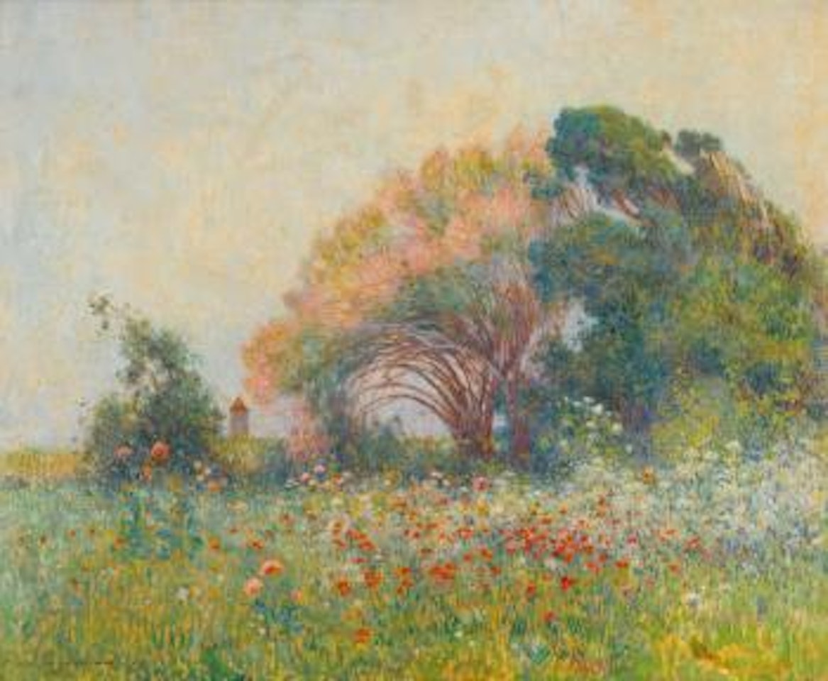Champ De Coquelicots Et D'omnelles Dans La Région De Batz-sur-mer by Ferdinand du Puigaudeau