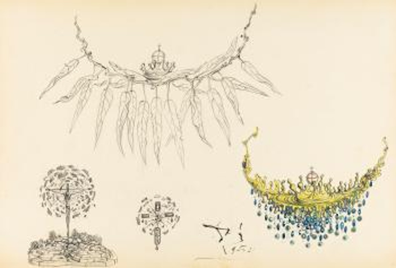 Study for Swirling Sea Necklace by Salvador Dali