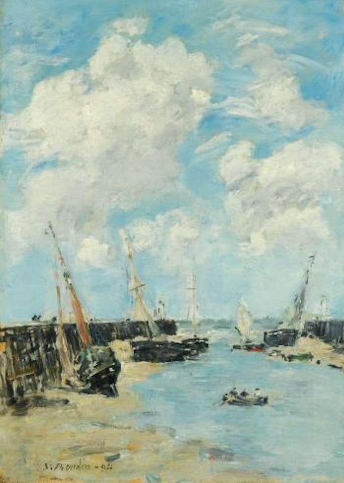 Trouville, Les Jetées, Marée Basse by Eugène Boudin