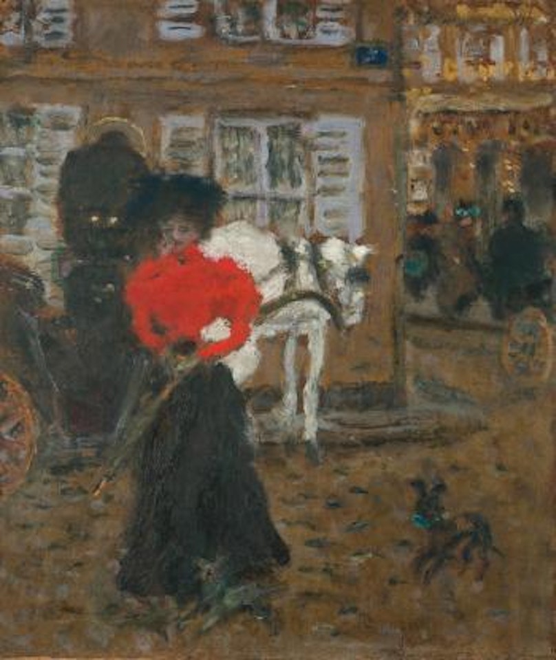 Dans La Rue, La Femme À L'ombrelle by Pierre Bonnard