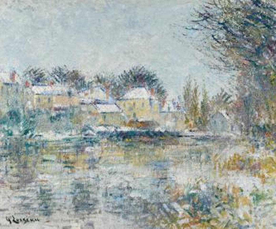 Le Loing À Moret, Effet De Neige by Gustave Loiseau