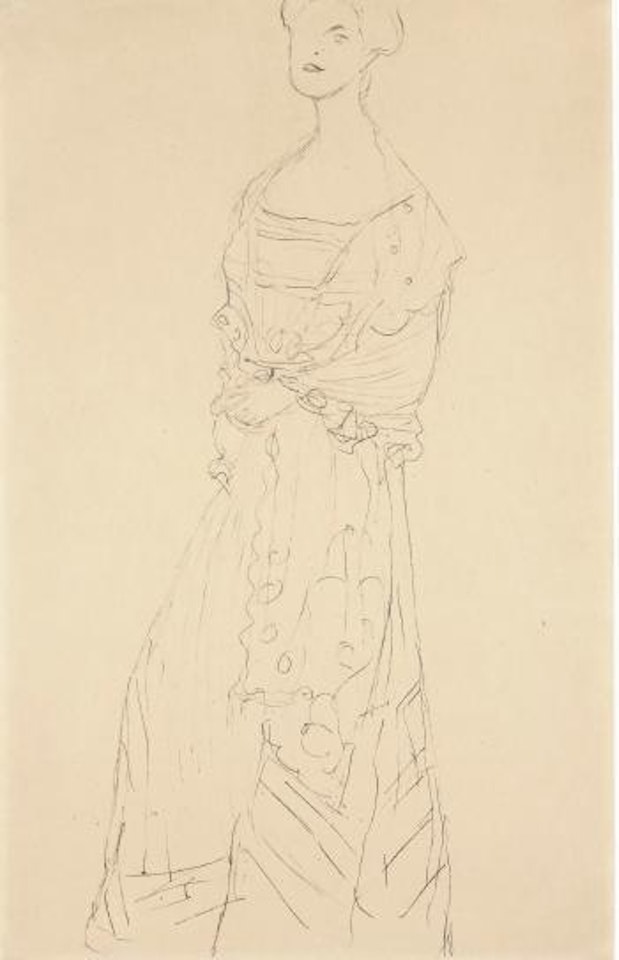 Margaret Stonborough-wittgenstein Stehend (Margaret Stonborough-wittgenstein Standing) by Gustav Klimt