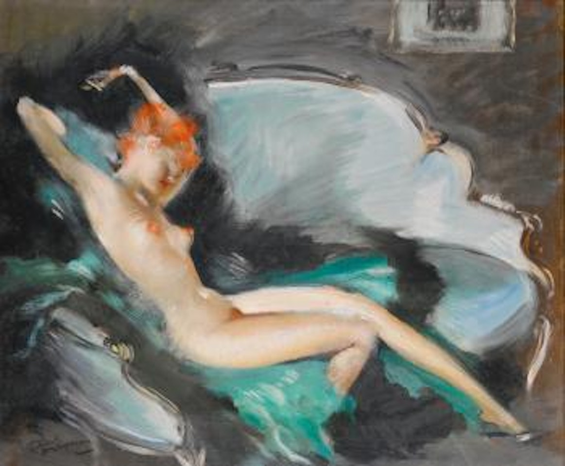 Le Canapé Blanc by Jean Gabriel Domergue