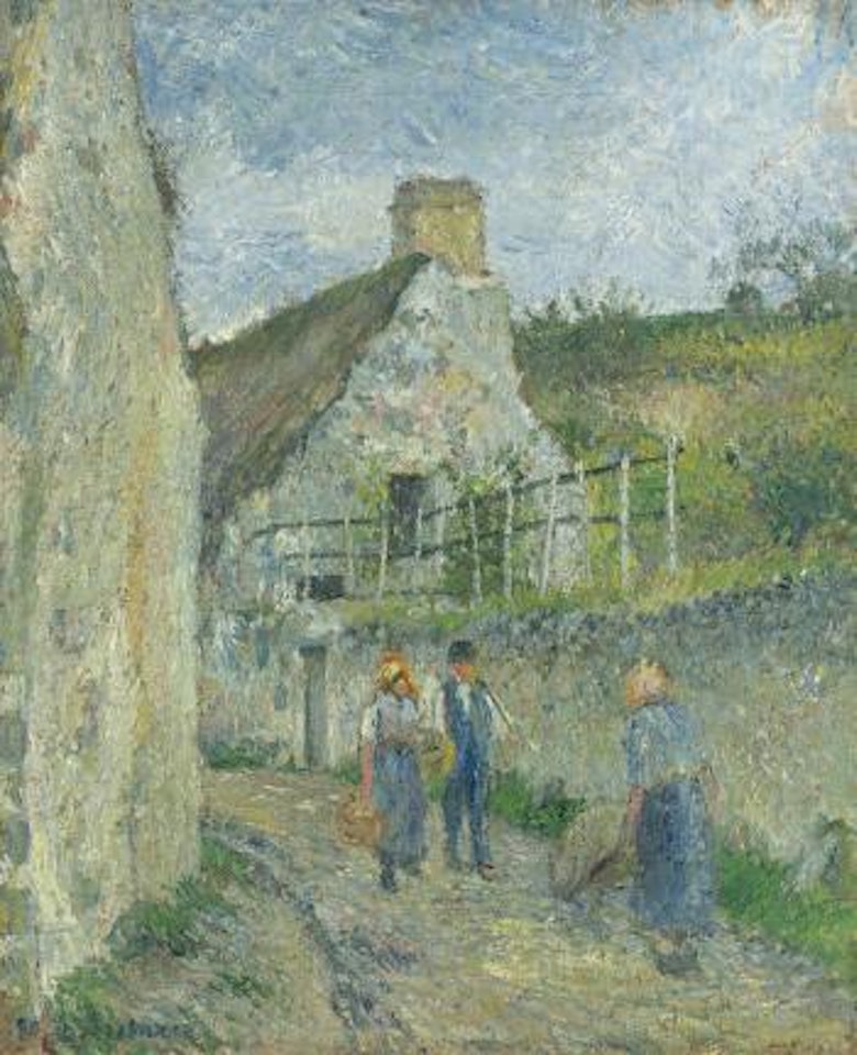 Rue Des Roches Au Valhermeil, Auvers Sur Oise by Camille Pissarro