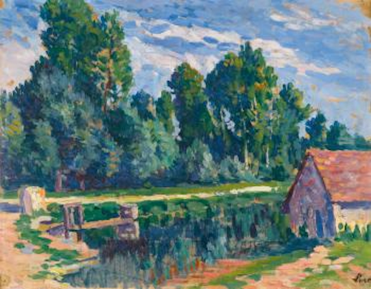 Environs De Moulineux, Maison Au Bord De L'eau by Maximilien Luce