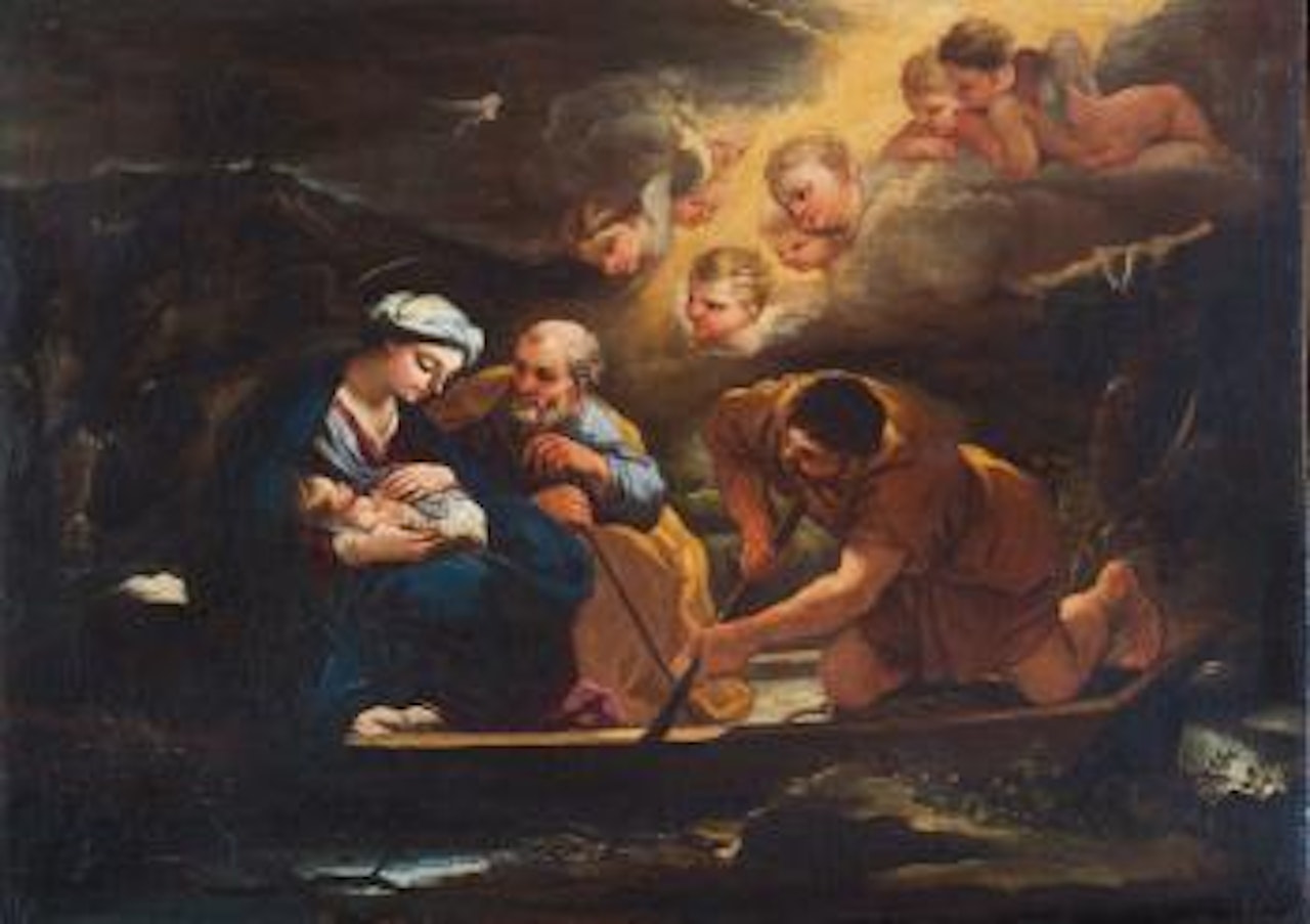 Fuga in Egitto by Circle of Luca Giordano