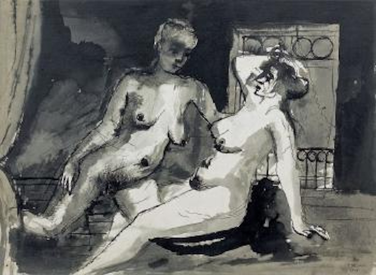 Les deux amies by Paul Delvaux