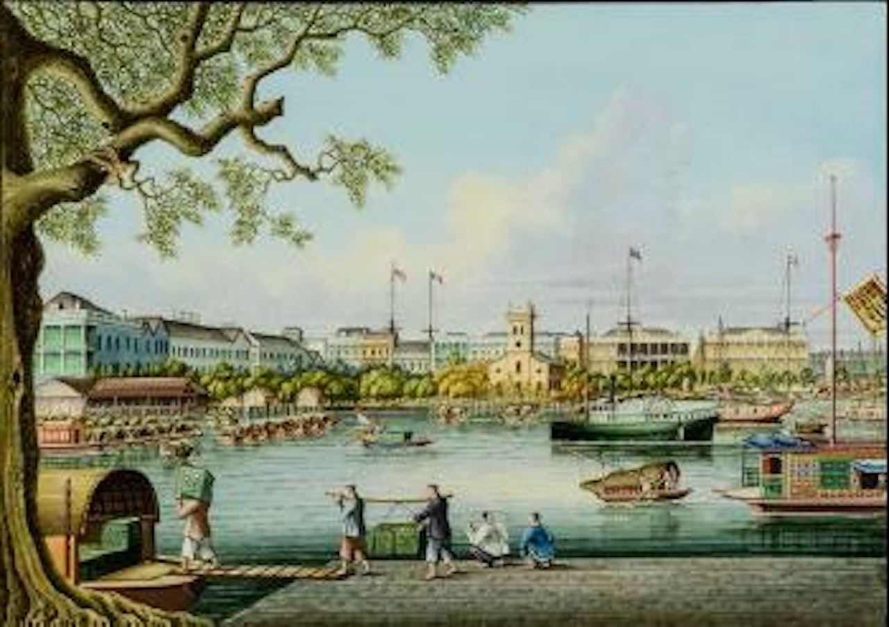 An extensive album of 56 Chinese export paintings by Tingqua